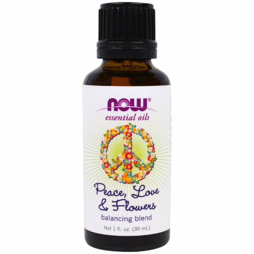 Now Foods, ピースラブアンドフラワーズ、エッセンシャルオイル、バランシング・ブレンド、1 液体オンス（30ml）