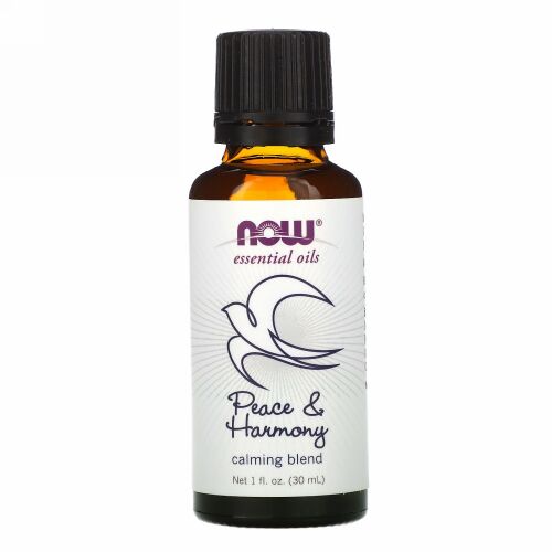 Now Foods, エッセンシャルオイル、カーミングブレンド、ピースアンドハーモニー、1 fl oz (30 ml)