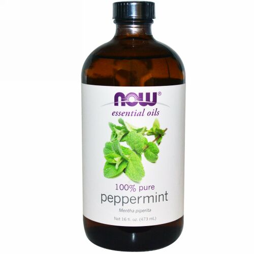 Now Foods, エッセンシャルオイル、ペパーミント、 16液量オンス (473 ml)