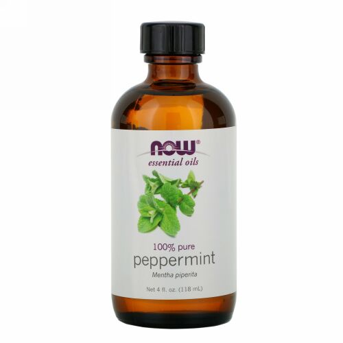 Now Foods, エッセンシャルオイル、100% ピュア ペパーミント、4 液オンス (118 ml)