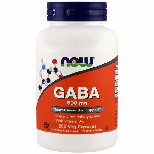 Now Foods, GABA、500 mg、200カプセル