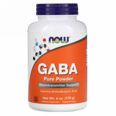Now Foods, GABA、ピュアパウダー、6オンス (170 g)