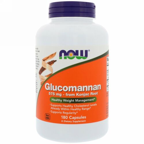 Now Foods, グルコマンナン、575 mg、180カプセル