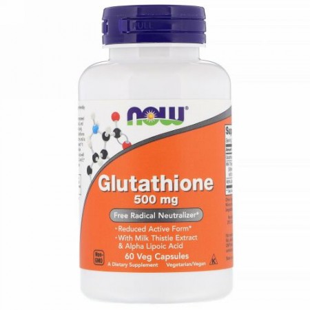 Now Foods, グルタチオン、500 mg、植物性カプセル60粒