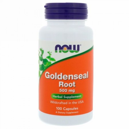 Now Foods, ゴールデンシールルート（ヒドラスチスの根）、500 mg、100 錠