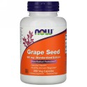 Now Foods, ブドウの種、標準化エキス、100 mg、ベジタブルカプセル 200 粒