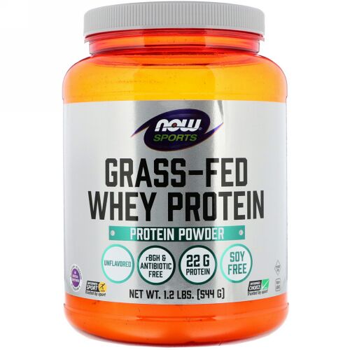 Now Foods, 牧草牛ホエイタンパク質濃縮物、無香料、544g（1.2lbs）