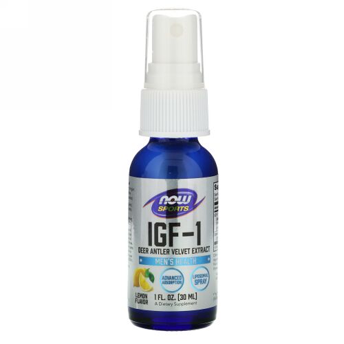 Now Foods, IGF-1、ロクジョウエキス、レモン香料、30ml（1液量オンス）