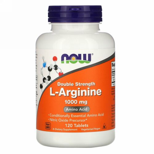 Now Foods, L-アルギニン、成分2倍、1,000mg、120粒