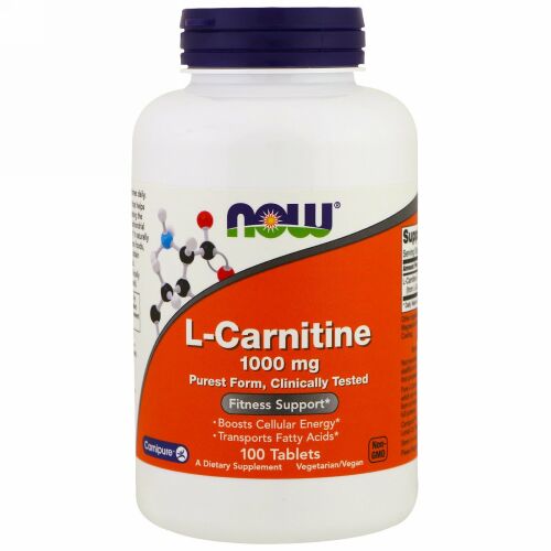 Now Foods, L-カルニチン、1000 mg、100粒