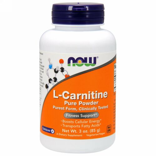 Now Foods, L-カルニチン、ピュアパウダー、3 oz (85 g)