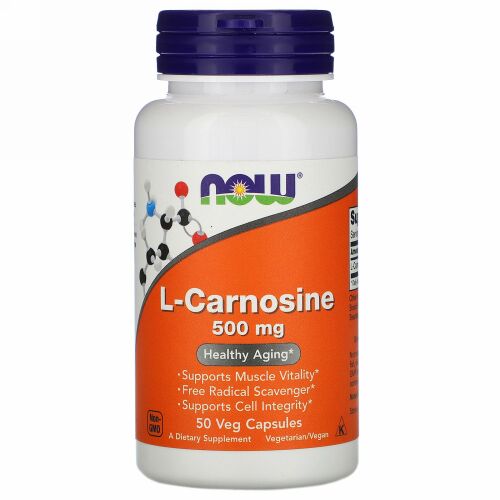 Now Foods, L-カルノシン、500 mg、ベジカプセル50錠