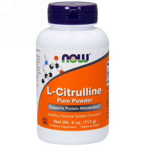 Now Foods, L‐シトルリン, ピュアパウダー, 4 オンス（113 g）