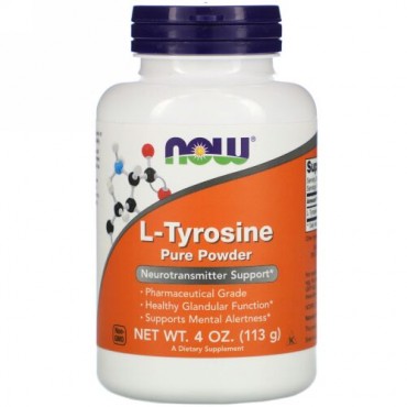 Now Foods, L-チロシン ピュアパウダー、113g（4オンス）