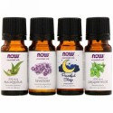 Now Foods, Let There Be Peace & Quiet（安らぎと静けさに包まれる）, リラックスできるエッセンシャルオイルキット, ボトル4本, 各1/3 fl oz (10 ml)