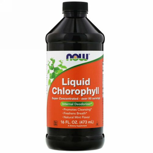Now Foods, 液体クロロフィル、ミント味 16液量オンス (473 ml)