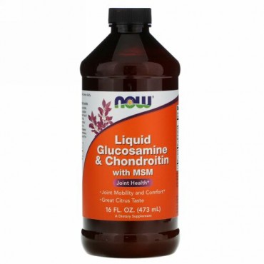 Now Foods, Liquid Glucosamine & Chondroitin with MSM, 16 fl oz (473 ml)