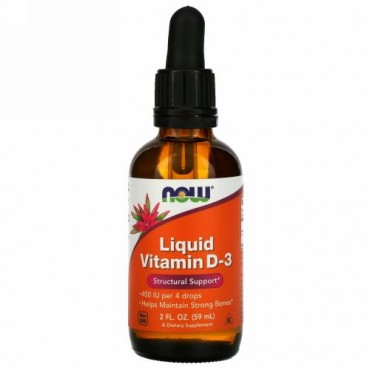 Now Foods, Liquid Vitamin D-3, 2 fl oz (59 ml)