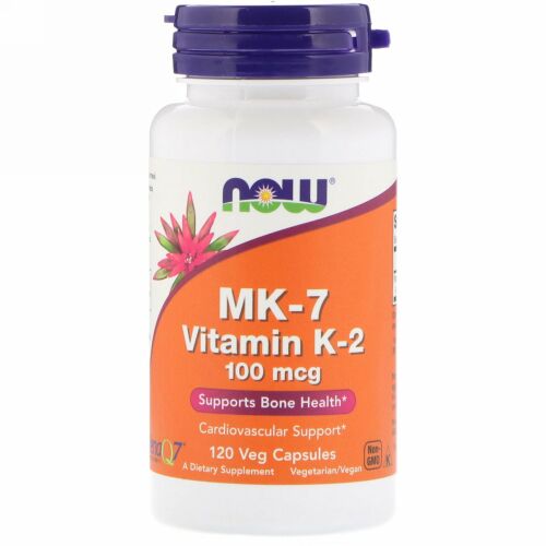 Now Foods, MK-7ビタミンK-2、100mcg、120カプセル