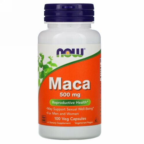 Now Foods, マカ、500mg、植物性カプセル100粒