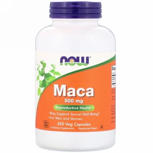 Now Foods, マカ、500mg、植物性カプセル250粒