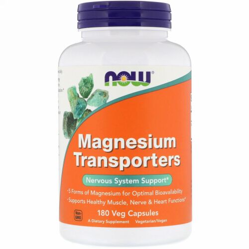 Now Foods, マグネシウムトランスポーターズ、植物性カプセル180粒