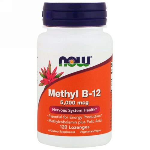 Now Foods, メチル B-12、5,000mcg、トローチ120粒