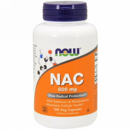 Now Foods, NAC, 600 mg, 100 植物カプセル