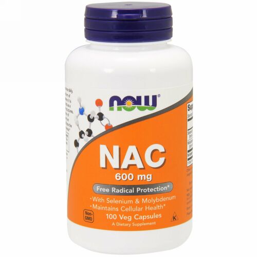 Now Foods, NAC, 600 mg, 100 植物カプセル