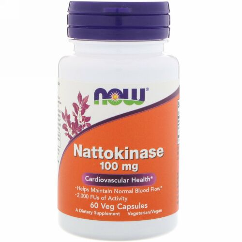 Now Foods, ナットウキナーゼ、100 mg、60ベジカプセル