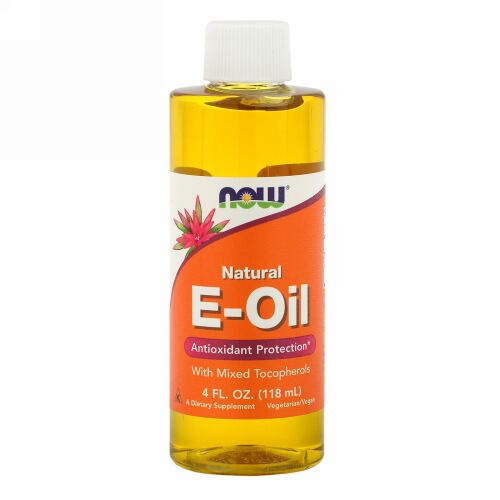 Now Foods, ナチュラルE-オイル、4 fl oz (118 ml)