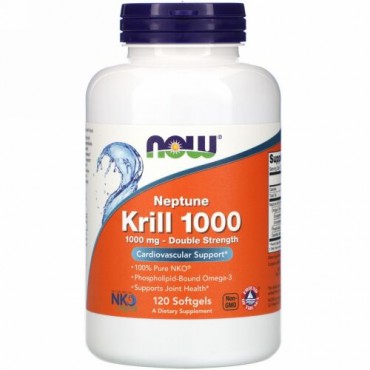 Now Foods, ネプチューンクリルオイル1000、1,000mg、ソフトジェル120粒