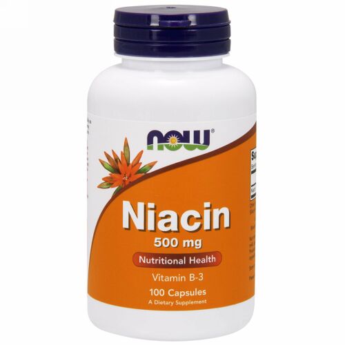 Now Foods, ナイアシン, 500 mg, 100カプセル