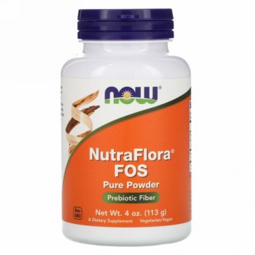 Now Foods, NutraFlora FOS、ピュアパウダー、4 oz (113 g)