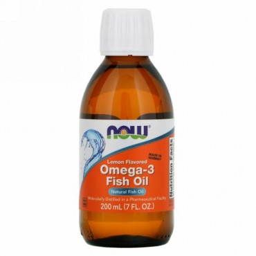 Now Foods, オメガ-3 フィッシュオイル、 レモンフレーバー、 7 fl oz (200 ml)