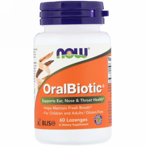 Now Foods, オーラルバイオティック、トローチ60粒