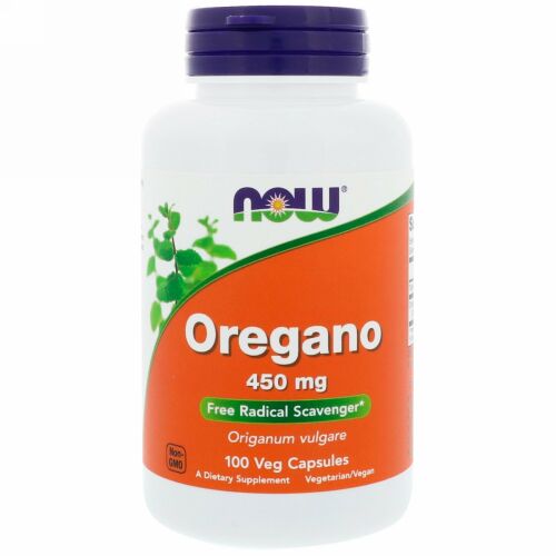 Now Foods, オレガノ、450mg, 100植物カプセル