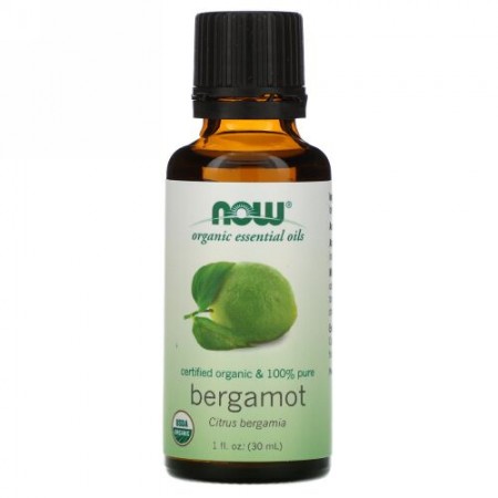 Now Foods, オーガニックエッセンシャルオイル、ベルガモット、1液量オンス (30 ml)