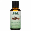 Now Foods, オーガニックエッセンシャルオイル、クローブ、1液量オンス (30 ml)