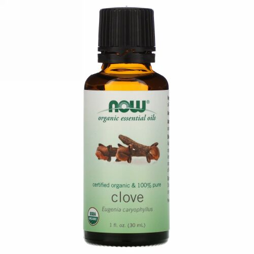 Now Foods, オーガニックエッセンシャルオイル、クローブ、1液量オンス (30 ml)