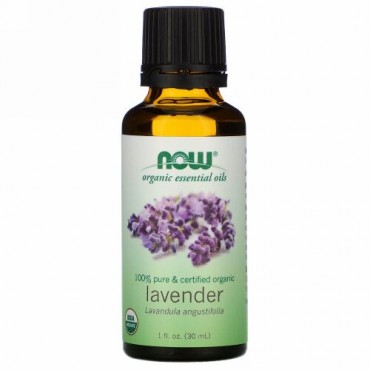 Now Foods, オーガニック・エッセンシャルオイル、ラベンダー、1液量オンス(30 ml)