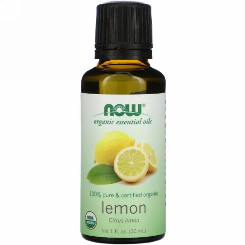 Now Foods, オーガニックエッセンシャルオイル, レモン, 1液量オンス (30 ml)