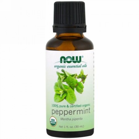 Now Foods, オーガニック・エッセンシャルオイルズ, ペパーミント, 1 液量オンス(30ml)