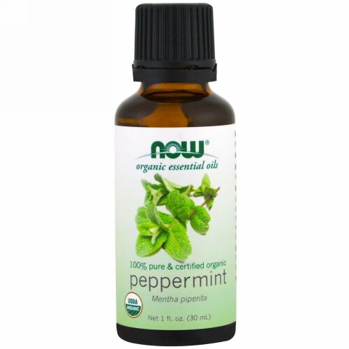 Now Foods, オーガニック・エッセンシャルオイルズ, ペパーミント, 1 液量オンス(30ml)