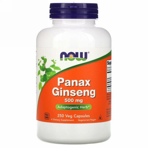 Now Foods, 朝鮮人参、500mg、植物性カプセル250粒