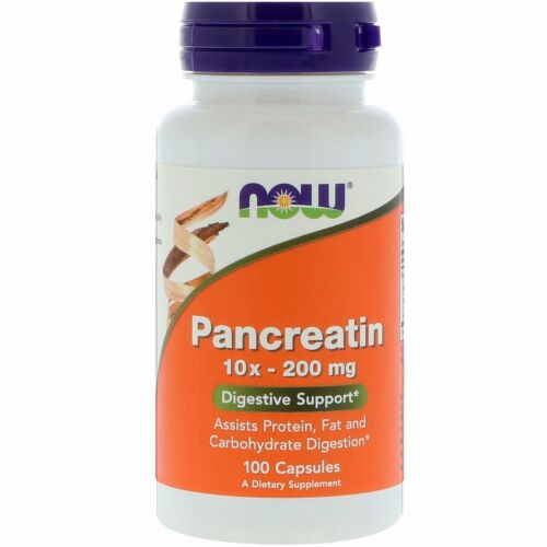 Now Foods, パンクレアチン、10X - 200 mg、100カプセル