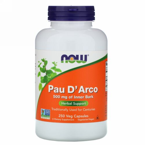 Now Foods, Pau D'Arco（パウダルコ）、500mg、植物性カプセル250粒