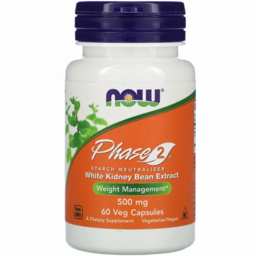 Now Foods, フェーズP2、デンプン中和剤、500 mg、植物性カプセル60粒 (Discontinued Item)