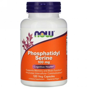 Now Foods, ホスファチジルセリン, 100 mg, 120粒（ベジタリアンカプセル）