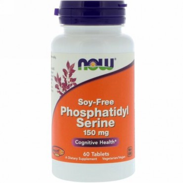 Now Foods, ホスファチジルセリン, 大豆フリー, 150 mg, 60 錠